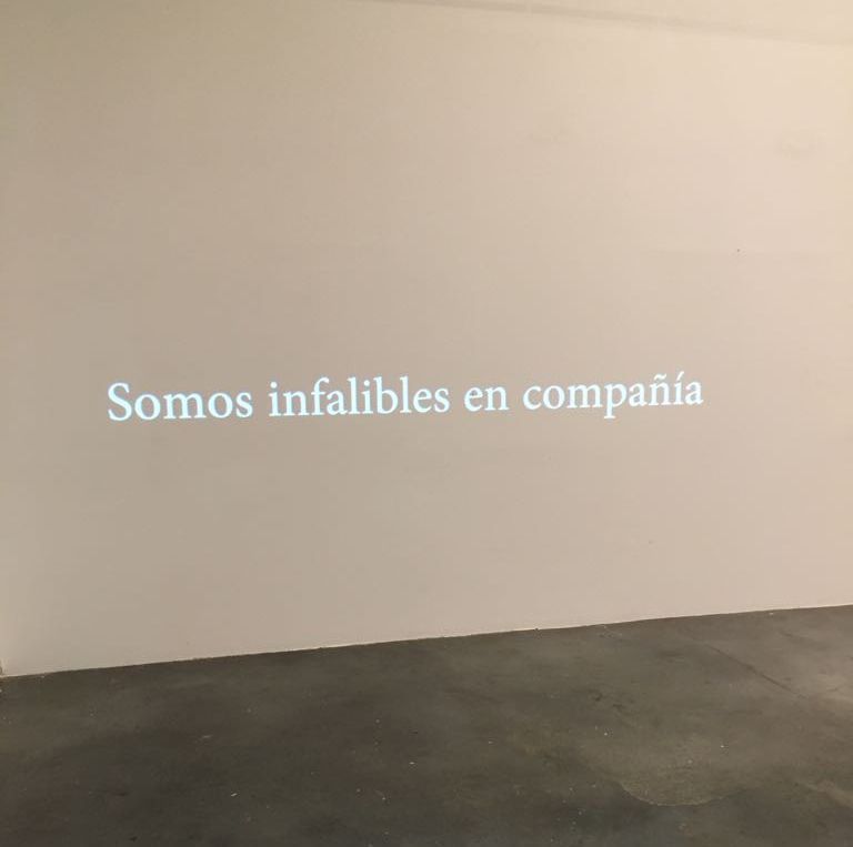 Proyección dentro del peregrinaje en Centro Huarte, Navarra. Como muestra final de la residencia OB-SKENA 2018.