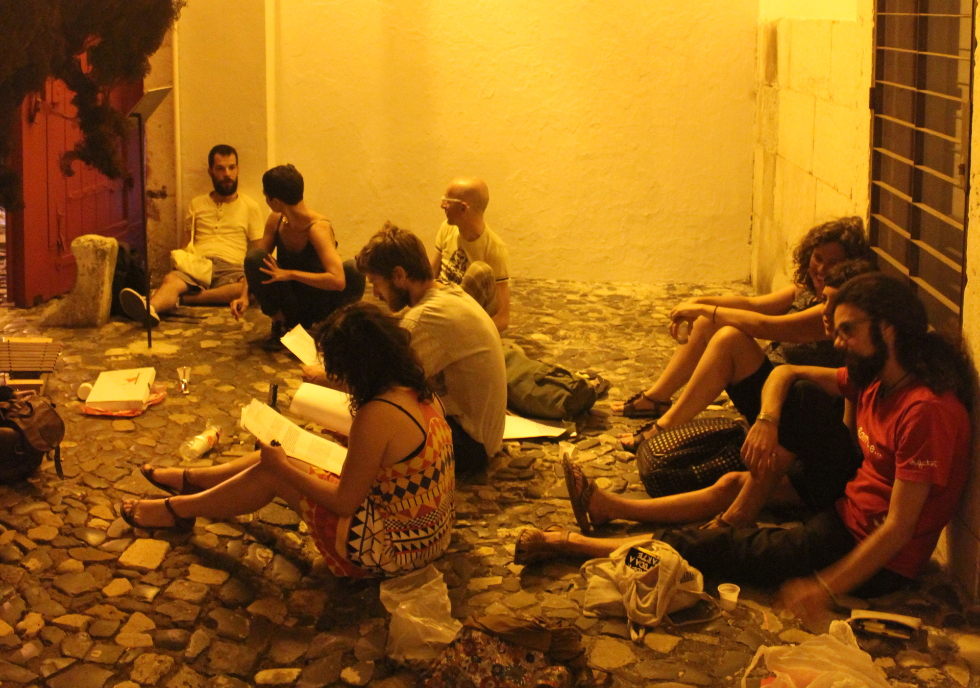 Peregrinaje realizado en la ciudad de Lisboa dentro del festival Pedras’16
